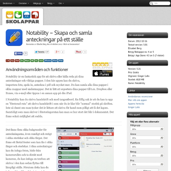 Recension av Notability - Skapa och samla anteckningar på ett ställe