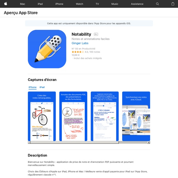 Notability pour iPhone, iPod touch et iPad dans l’App Store sur iTunes