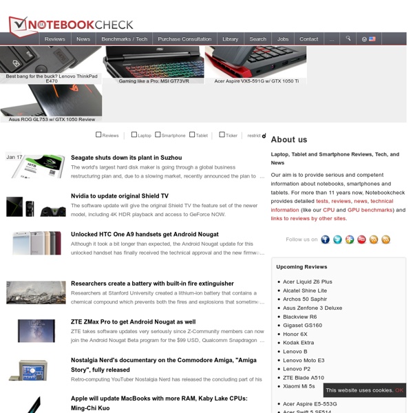 Notebook / Laptop Reviews and News - NotebookCheck.net