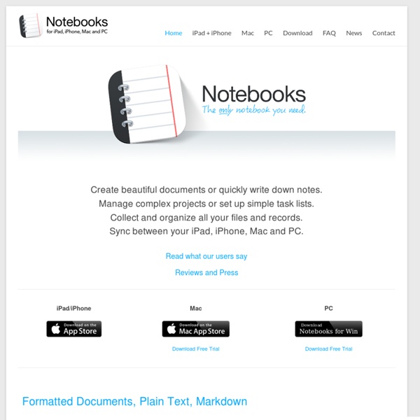 The only notebook you need on your iPhone, iPad, Mac and PC.