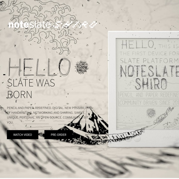 NoteSlate /// intuitively simple monochrome paper alike tablet device