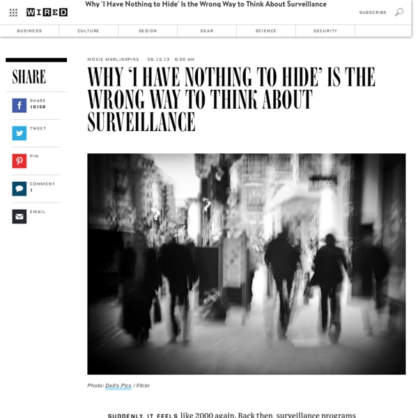 Why 'I Have Nothing to Hide' Is the Wrong Way to Think About Surveillance