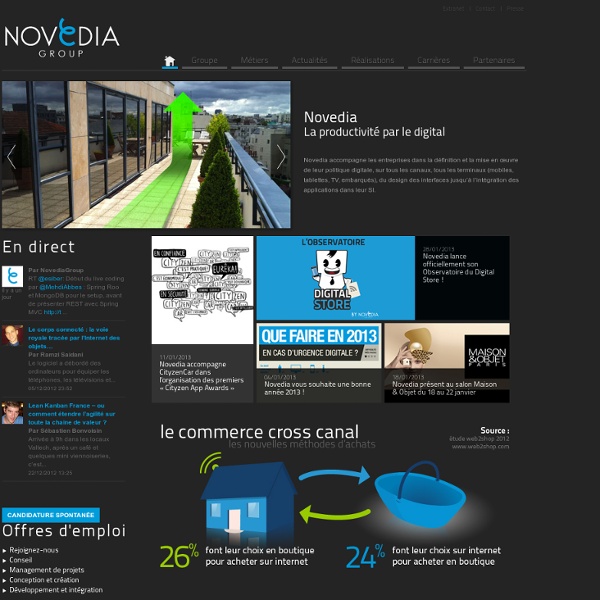Novedia : convergence web mobile, développement application mobile - Novedia Group