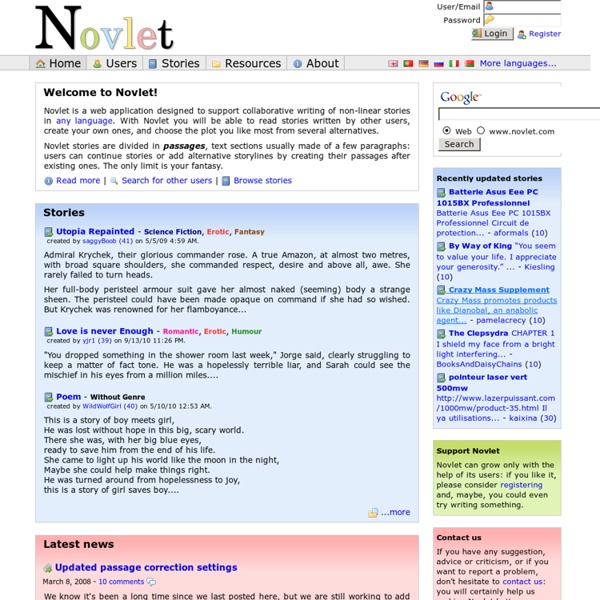 Novlet - Collaborative non linear story writing