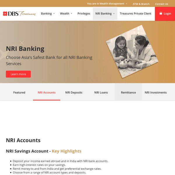 NRI Accounts - Types of NRI Bank Accounts