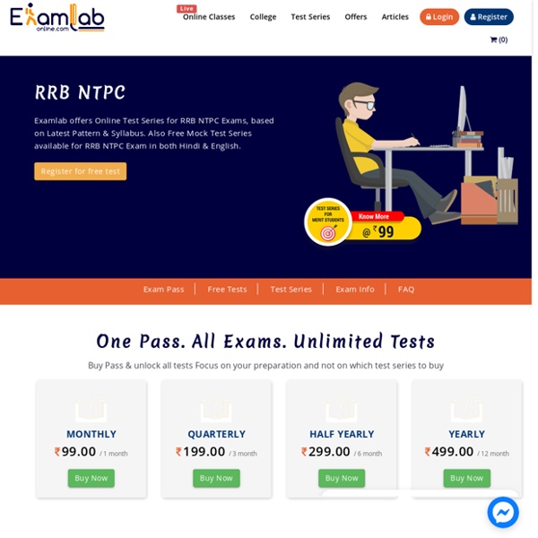 RRB NTPC 2021 Online Mock Test Series