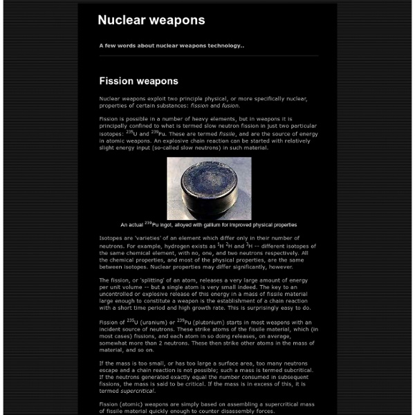 Nuclear Weapons - basic technology concepts [UNC]