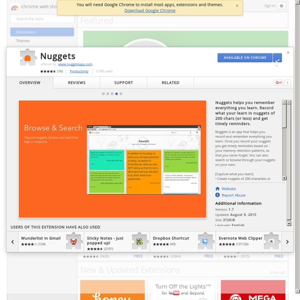 Nuggets - Chrome Web Store