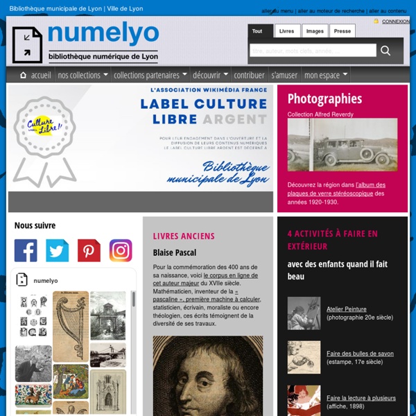 Numelyo - bibliothèque numérique de Lyon