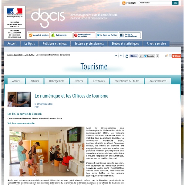 Le numérique et les Offices de tourisme