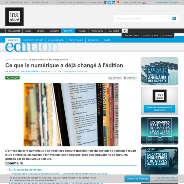 Ce que le numérique a déjà changé à l'édition