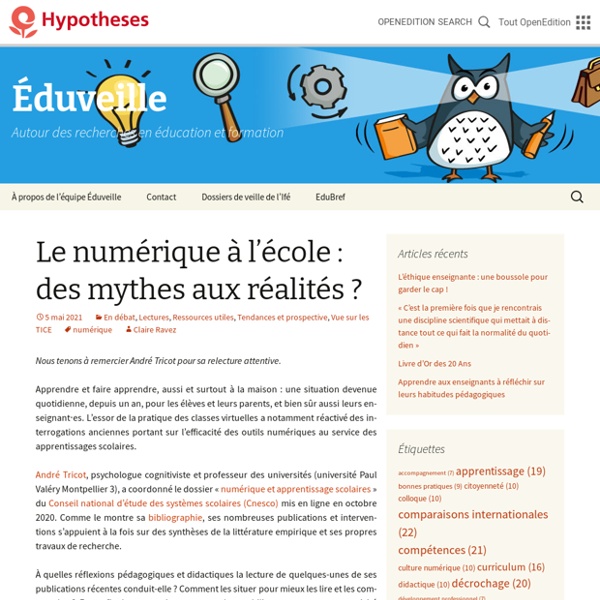 Le numérique à l’école : des mythes aux réalités ?
