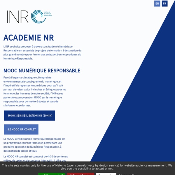 MOOC Numérique Responsable par l'Institut du Numérique Responsable (INR)