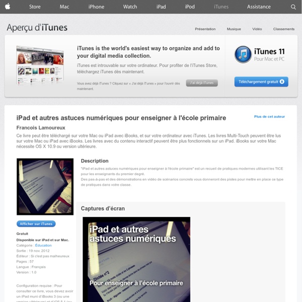 iPad et autres astuces numériques pour enseigner à l'école primaire par Francois Lamoureux
