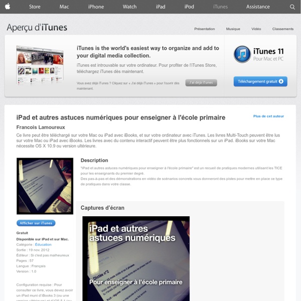 iPad et autres astuces numériques pour enseigner à l'école primaire de Francois Lamoureux