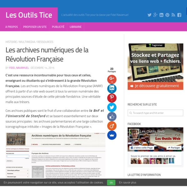 Les archives numériques de la Révolution Française