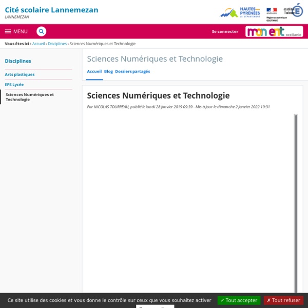Sciences Numériques et Technologie - Sciences Numériques et Technologie - Cité scolaire Lannemezan