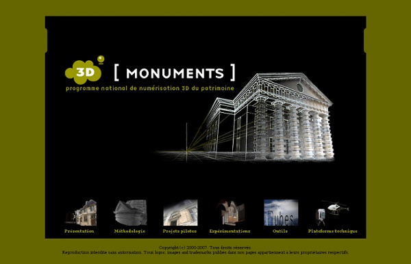 3D Monuments - Programme national de numérisation 3D du patrimoine