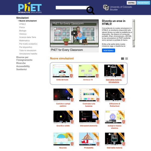 Nuove simulazioni - Simulazioni in PhET