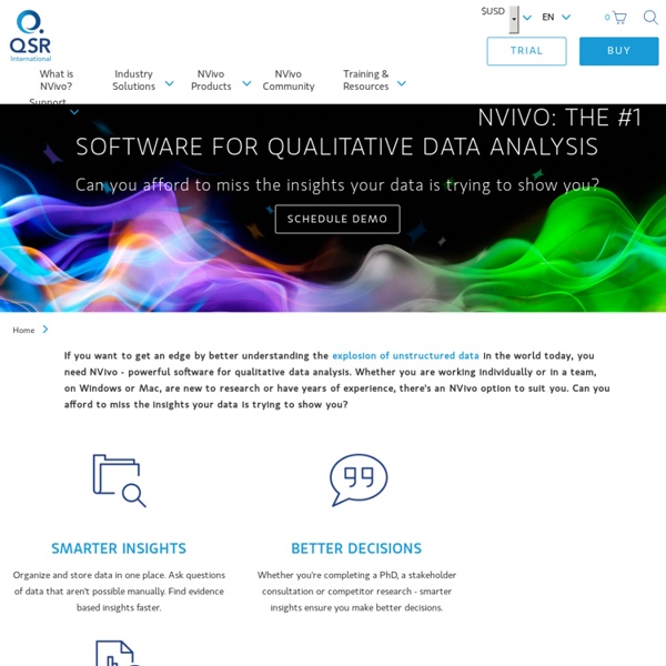 NVivo 10 research software for analysis and insight