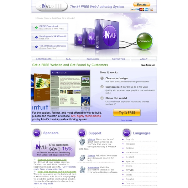 Nvu Web Authoring Software