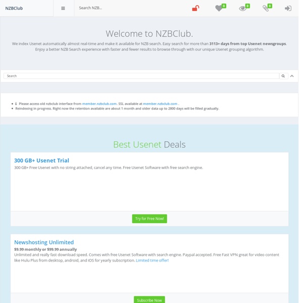 NZB Search Engine for Usenet - NZBClub.com