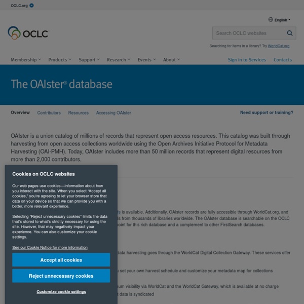OAIster [OCLC - Digital Collection Services]