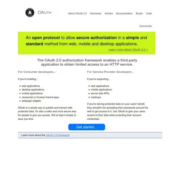 OAuth Community Site