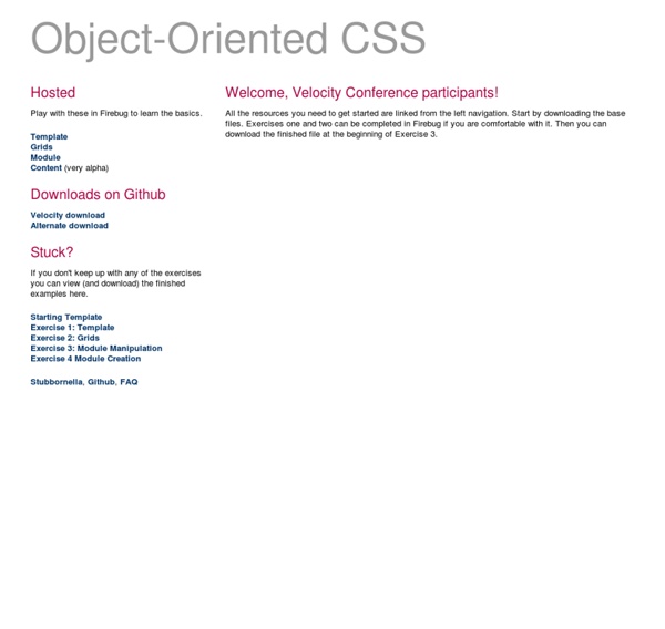 Object-oriented CSS