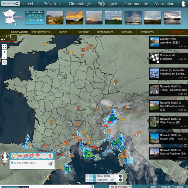Infoclimat - Météo en temps réel - observations previsions clima