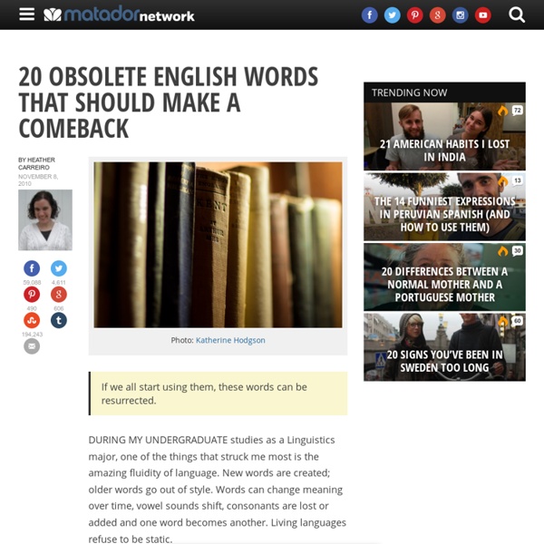 20 Obsolete English Words that Should Make a Comeback