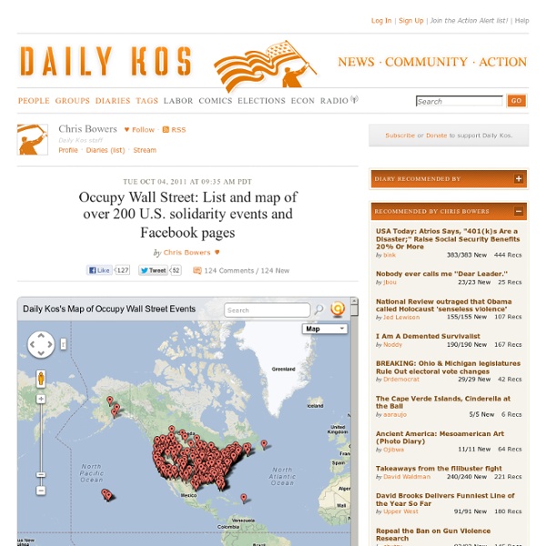 Occupy Wall Street: List and map of over 200 U.S. solidarity events and Facebook pages