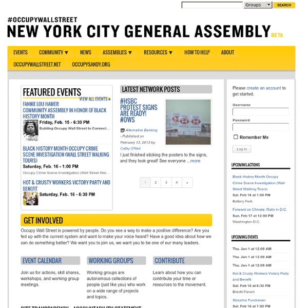 NYC General Assembly # Occupy Wall Street