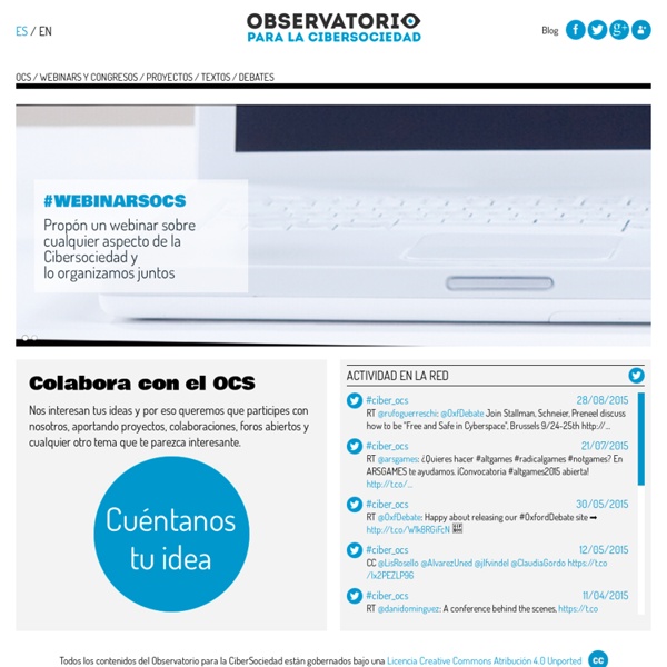 OCS - Observatorio para la CiberSociedad