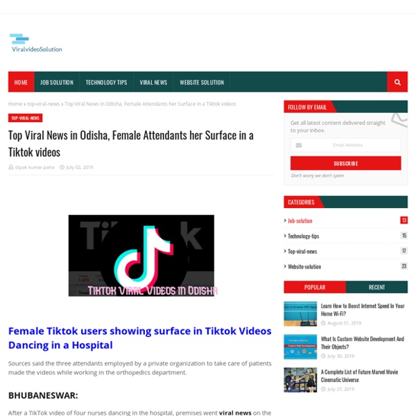 Top Viral News in Odisha, Female Attendants her Surface in a Tiktok videos