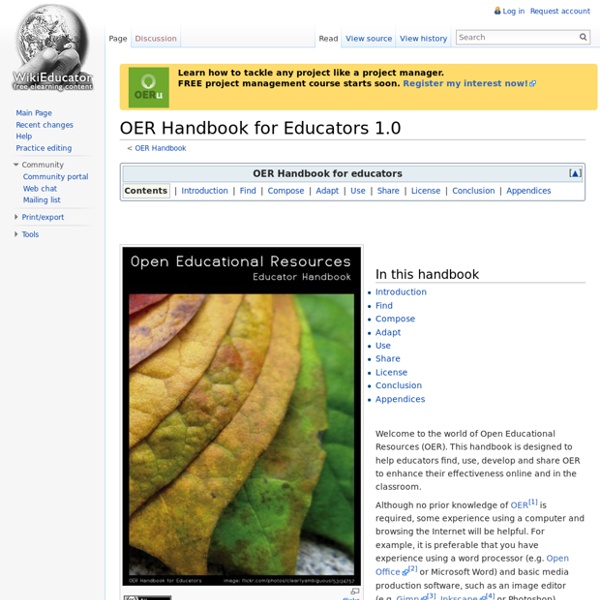OER Handbook for Educators 1.0