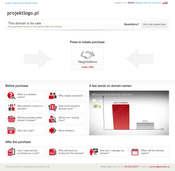 Oferta sprzedaży domeny projektlogo.pl (projektlogo)