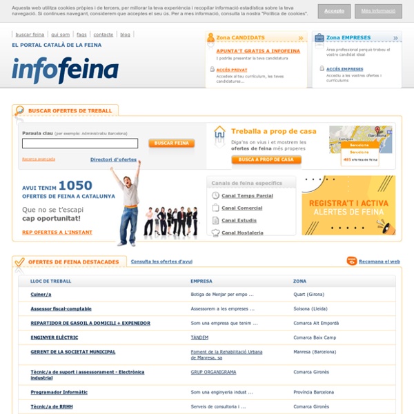 Infofeina, el portal català de la feina - Ofertes de treball