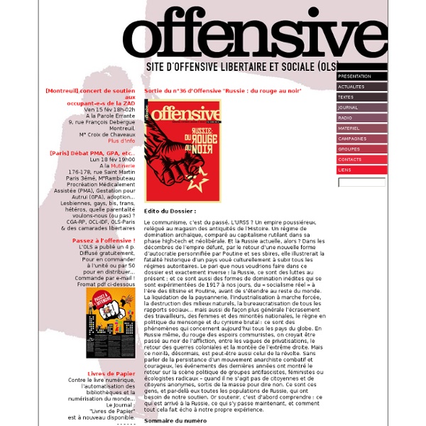 Site de l'Offensive Libertaire et sociale