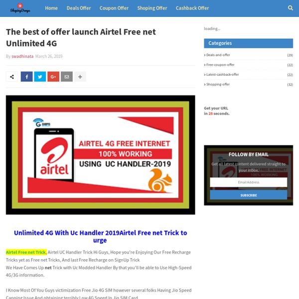 The best of offer launch Airtel Free net Unlimited 4G