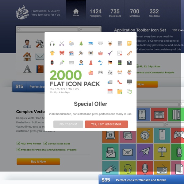 Web Icon Set - Offers Professionally Designed Web Icons and Stock Icons