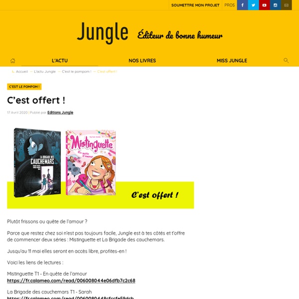 Les éditions Jungle offrent 2 BD