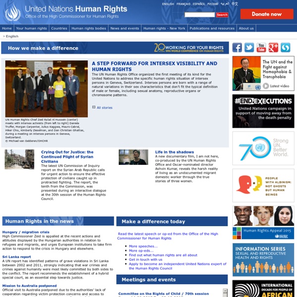 Office of the High Commissioner for Human Rights / OHCHR Welcome page