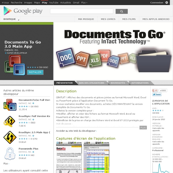 Documents To Go 3.0 Main App