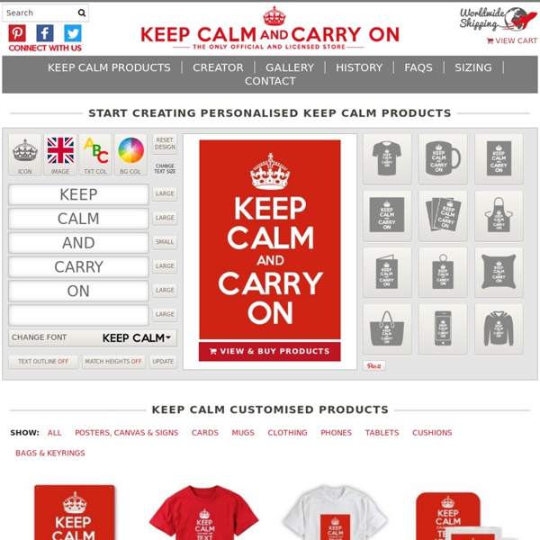 Keep Calm and Carry On Official Store Create & Design Your Own Products!