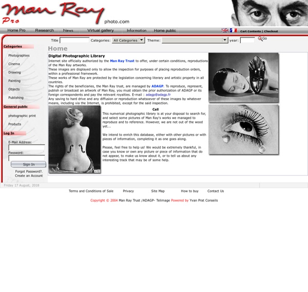 Man Ray official digital photographic library manray-photo.com, Man Ray official digital photographic library