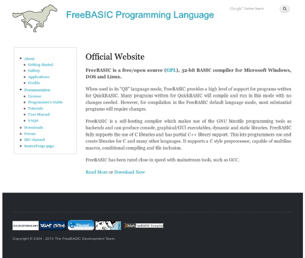 freebasic is a free open source gpl 32 bit basic compiler for ...