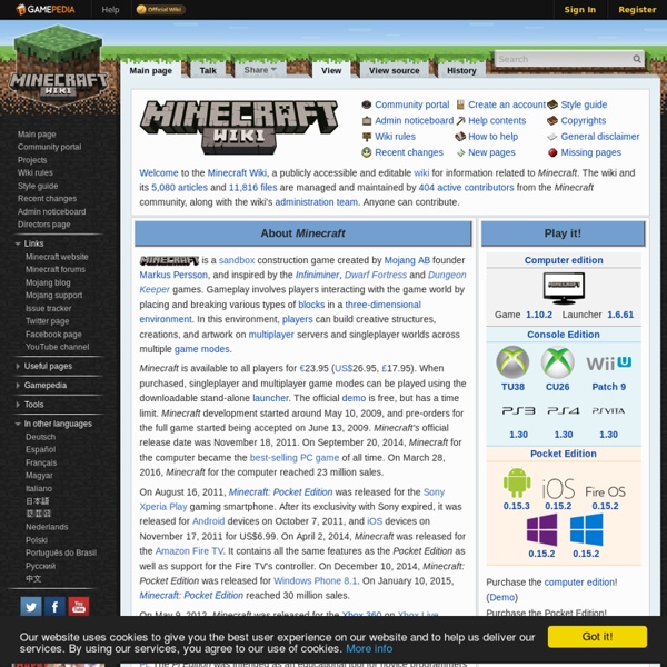 Official Minecraft Wiki – The ultimate resource for all things Minecraft