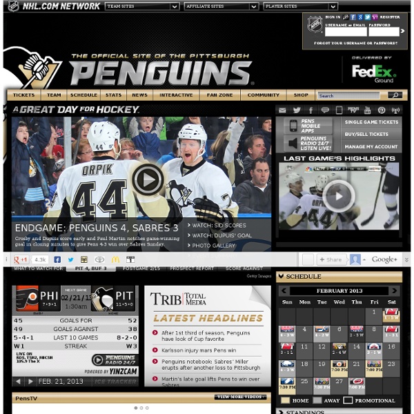 The Official Web Site - Pittsburgh Penguins