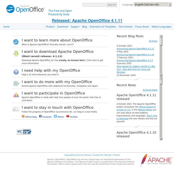 Apache OpenOffice The Free and Open Productivity Suite